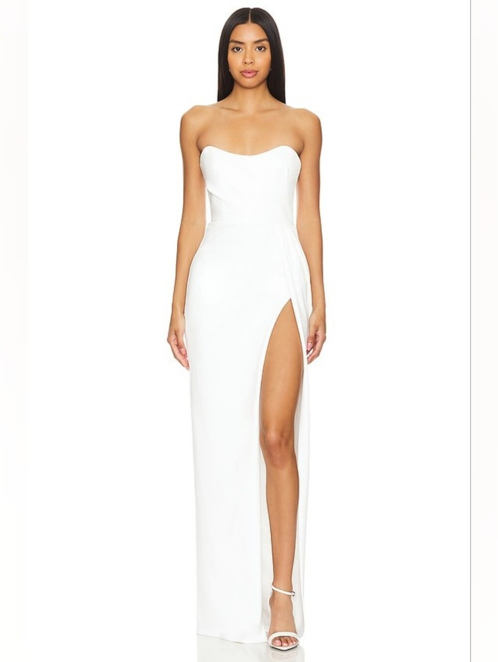 NWT $375 KATIE MAY Pamela Dress Gown Ivory Small